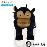 Big Black Plush Electric Toy Car for Young People
