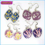 Enamel Colors Antique Purple Earring for Girls