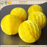 Engagement Parties Yellow Round Tissue Paper Honeycomb POM POM Balls