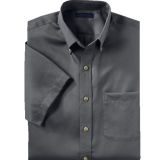 Soapstone Short Sleeve Men's Button Down Shirt (WXM281)