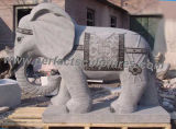 Carving Stone Marble Elephant Animal Sculpture for Garden Statue (SY-B106)