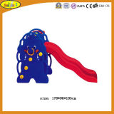 Children Plastic Slide with Basketball Stand
