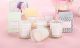 Customized Frosted White Glass Scented Organic Soy Wax Candle