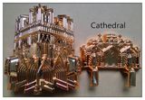 Casket Corners Model Cathedral with Plastic Material for Coffin