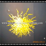 Yellow Sharpen Blown Glass Ornament Chandelier Lighting for Decoration