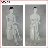 Fashionable Sitting Female Mannequin with Black Hair