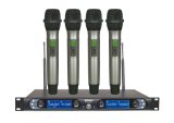 One Receiver with Four Handheld Cordless Microphones, Easy Use for Karaoka, KTV, Stage and School Teaching