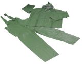 2PCS PVC Raincoat with Bib Pants R9006