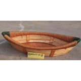 Boat Shape Willow Basket (06091)
