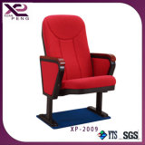 Cinema Chairs Seating Red Fabric Movie Chair with Plastic Armrest Tip up Cinema Seats