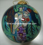 Glass Christmas Ball with Inside Painting