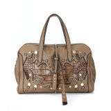 Exquisite Stud Crocodile Leather Lady Satchel Bag (MBNO036075)