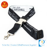 Low Prices Woven Lanyards with Plastic&Metal Buckle for Advertising