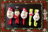2015 New Christmas Hook by Polymer Clay Fimo Snowman Attached Plastic Door Hook