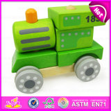 Hot Sale 3D DIY Wooden Car Toy for Kids, DIY Blocks Wooden Toys for Pre Educational Children W04A181