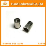 Stainless Steel Reduced Head Knurled Body Open End Rivet Nut