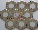 Nested Glass and Metal Mixed Stainless Steel Hexagon Mosaic (CFM998)