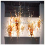 Golden Blown Glass Chandelier Lighting for Wall Decoration