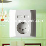 German Standard Electrical Outlet and Switch Socket (220V/16A)