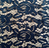 Black Floral African Crochet Fabric Lace