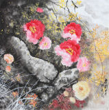 Traditional Chinese Birds and Delicate Flowers Ink and Wash Painting