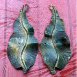 Brass Coating Decorative Leaves with Metal Crafts