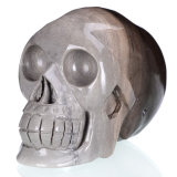 Natural Unnamed Jasper Carved Human Skull Carving #1V52, Crystal Healing