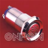 Onpow Metal Flash Buzzer (GQ19B-SM/R/DC12V, 19mm, CE, RoHS)