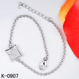 Fashion 925 Silver CZ Jewellery Bracelet (K-0907)