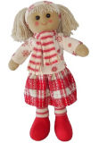 Rag Cotton Doll with Scraft