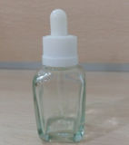 ISO9001 30ml Square Glass Bottles with Childproof Cap and Thin Dropper