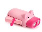 Mini Pig Keychain Flashlight Light Torch with 2 LED