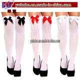 Ladies Knee Stockings Socks with Thigh Bow (A1036)