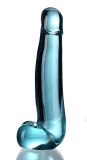 Man-Made Light Blue Obsidian Penis Carving Collectible, Hand-Carved Art Craft #0p33