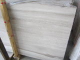 White Wood Grain Chinese White Marble Cut-to-Size for Construction