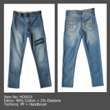 Teen-Agers Cotton Jeans, Girls' Denim Pants (HCK015)