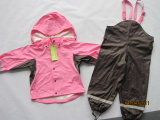 Environmental PU/Polyester Rainsuit for Kids with Printing