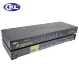 Ckl 8 Ports 8 in 1 out VGA PS2 Kvm Switch with IR Remote Control and 8 PCS Cables
