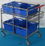 E-Shop Packing Cart with Plastic Hand Basket
