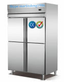 4 Door Stainless Steel Upright Kitchen Storage Refrigerator