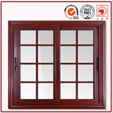 Foshan Aluminium Window Walnut Wood Grain Windows