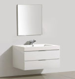 White Modern Lacquer Bathroom Vanity with Mirror