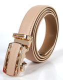 Ladies Genuine Leather Golden Buckle Fabric Belts