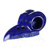 Natural Lapis Lazuli Carved Bird/Raven Skull Pendant Carving #7D70, Crystal Healing