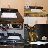 Retangular Cupc Solid Surface Single Bowl Ceramic Sinks (SN016)