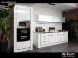 White Lacquer Finish Kitchen Cabinet