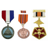 Custom Award Metal Medal Short Ribbon Drapes with Ribbon Drape