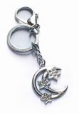 Moon&Star Decoration Metal Plate Key Chain