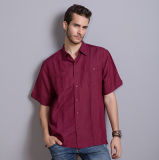 100% Linen Men's Guayabera Short Sleeve Shirts (WXMG001)