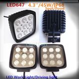 45W Squar Spot/Flood Beam LED Work Light Car Light